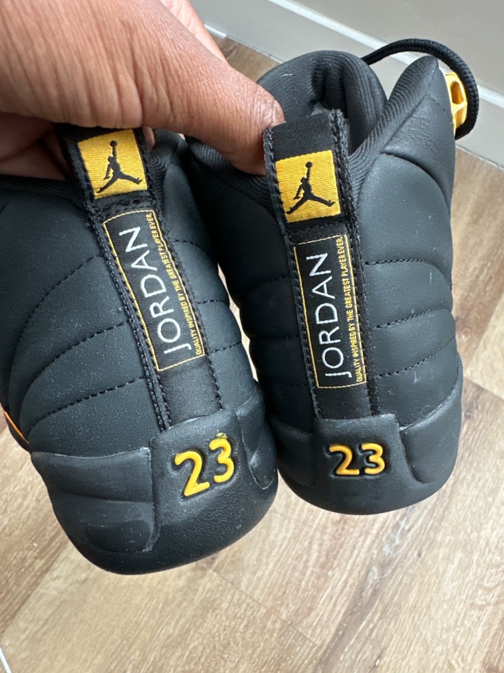Air Jordan 12 Retro “Black/University Gold/ Women 8/ Youth size 6 - Picture 5 of 6
